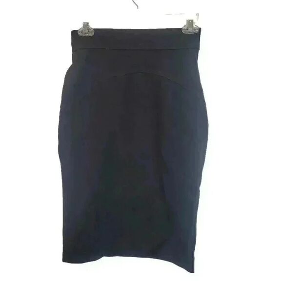 Diane Von Furstenberg Women's Black Viscose/Poly/Spandex Knit Marta Pencil Knee - Picture 2 of 6